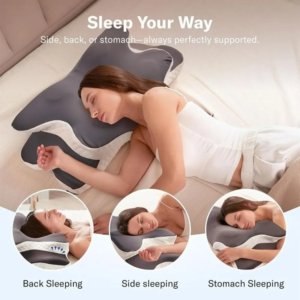 Cervical Memory Foam Pillow for Neck and Shoulder Pain Relief, 16 x 26 in